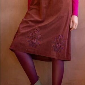 Gudrun Sjoden Brown Floral Midi Skirt